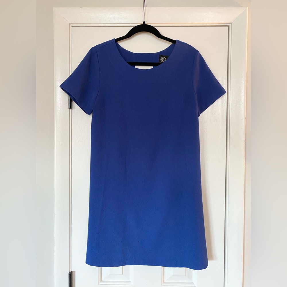 Bobeau Classic Blue Mini Short sleeve Shirt Dress XS